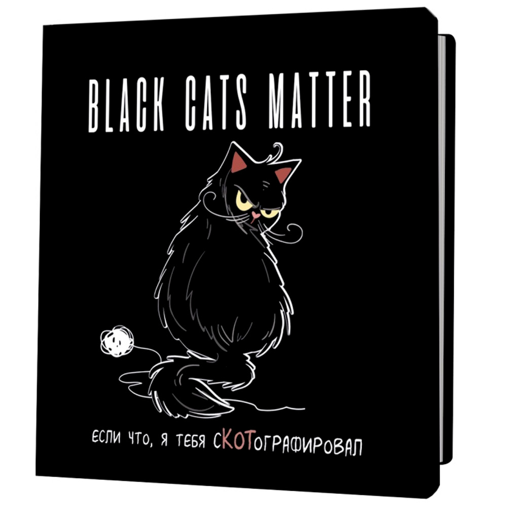 Блокнот 30 л BLACK CATS MATTER.Если что, я тебя сКОТографировал с клубком 9785001419266