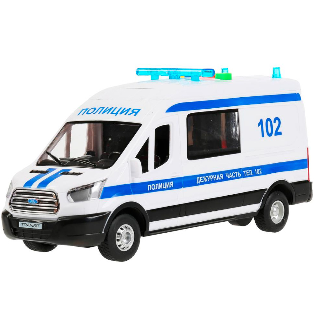 Модель TRANSITVAN-22PLPOL-WH Ford Transit Полиция Технопарк в коробке