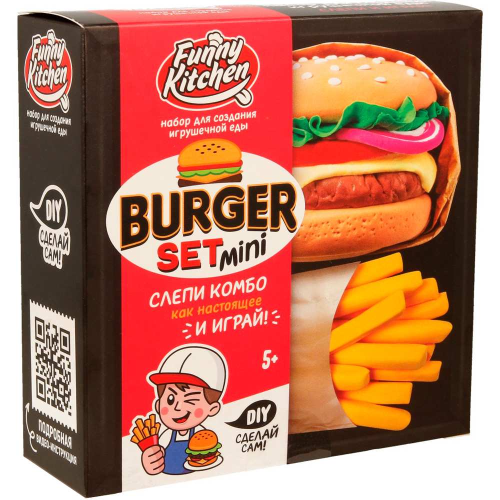 Лизун Slime Лаборатория Funny Kitchen Burger set mini SS500-40244