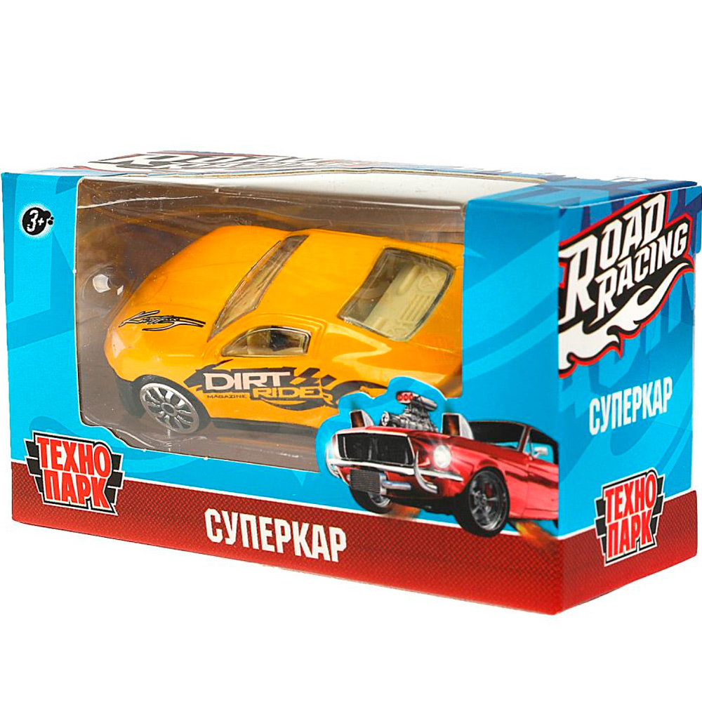 Модель RR-7-65163-R ROAD RACING СУПЕРКАР 7 см Технопарк  в коробке