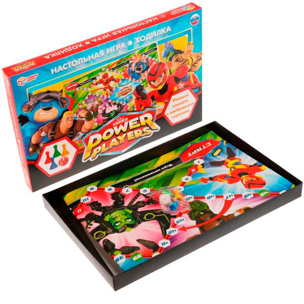 Игра Умка Power Players.Ходилка 4650250518310 /20/ 834-362 от бренда Умка  купить оптом в Екатеринбурге по низким ценам – Маркер Игрушка