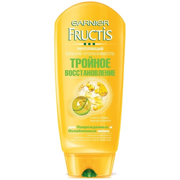 Бальзам-ополаскиватель для волос GARNIER FRUCTIS Тройное восстановление 200 мл.