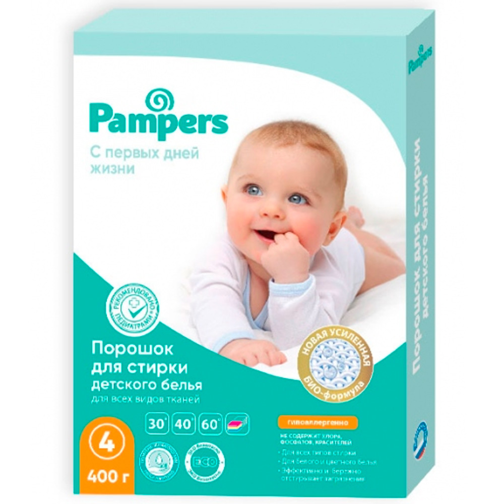 Порошок для стирки детского белья pampers 400 г Заботливая мама BH097246PM 