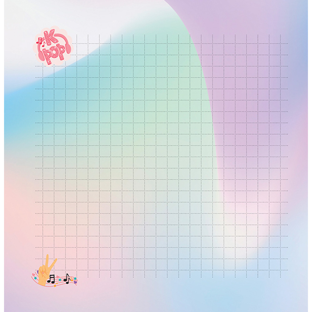 Блокнот 30 л К-РОР девочка в сиреневой толстовке, розовый фон 9785001417811