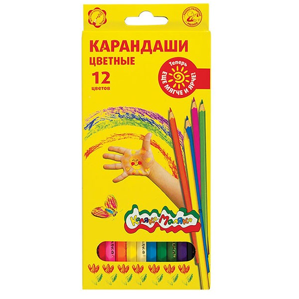 Карандаши цветные 12 цв. Каляка-маляка ККМ12